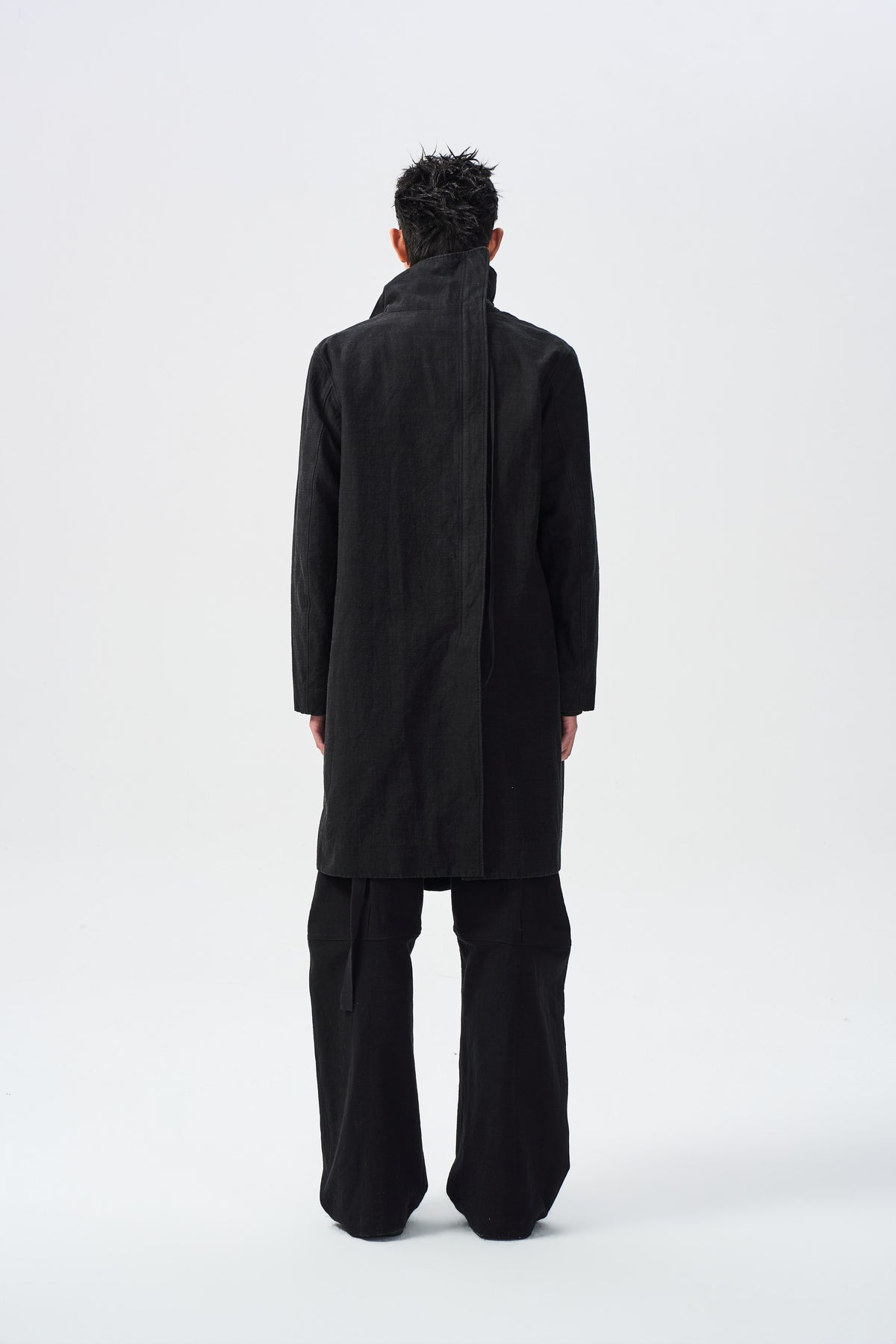 SENNE SPLIT COAT — back full view — ATTEMPT AW26