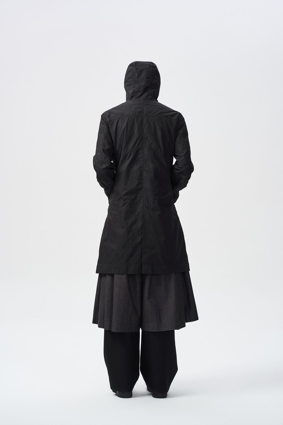 LORN OVER-SHELL COAT — back full view — ATTEMPT AW26