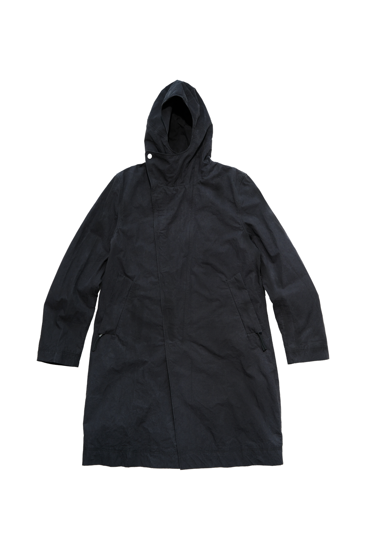 LORN OVER-SHELL COAT — front transparent cut-out — ATTEMPT AW26