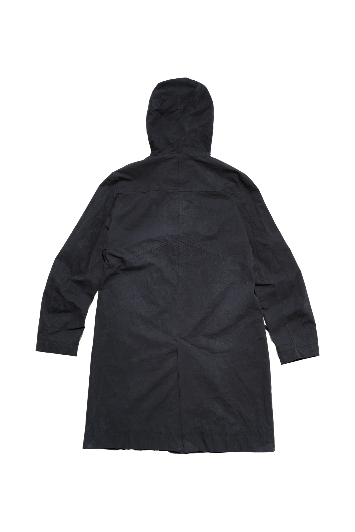 LORN OVER-SHELL COAT — back transparent cut-out — ATTEMPT AW26