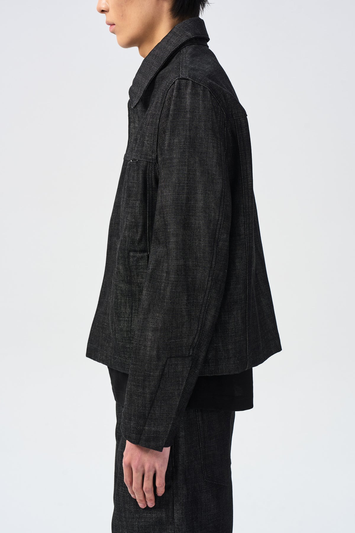VALL AXIS JACKET — sleeve cuff and side hem detail — ATTEMPT AW26