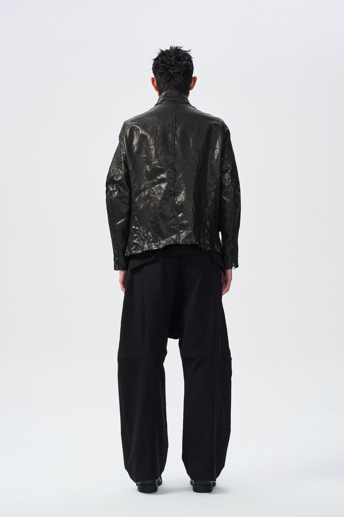 HORSEHIDE CLASP JACKET — back full view — ATTEMPT AW26