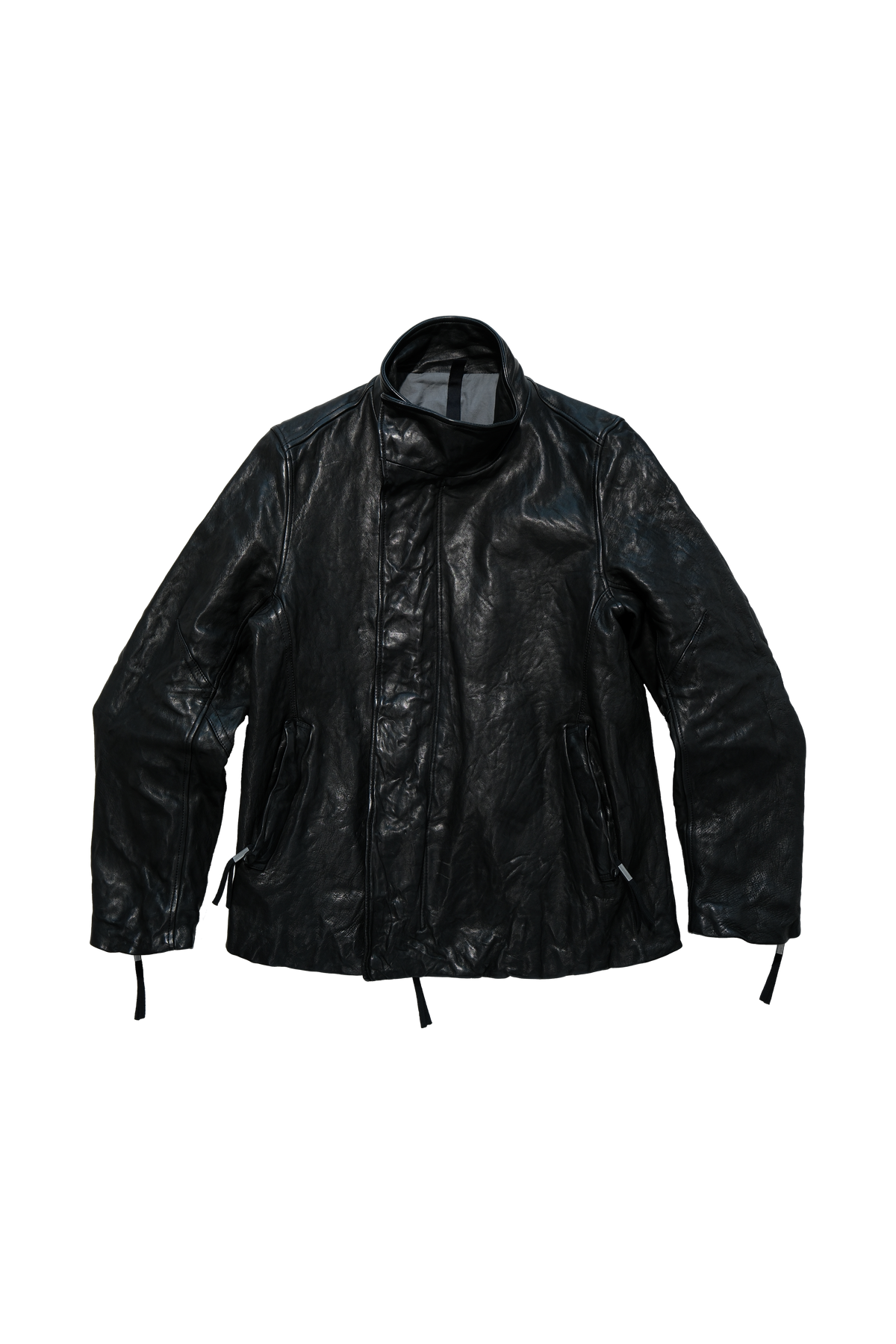 HORSEHIDE CLASP JACKET — front transparent cut-out — ATTEMPT AW26