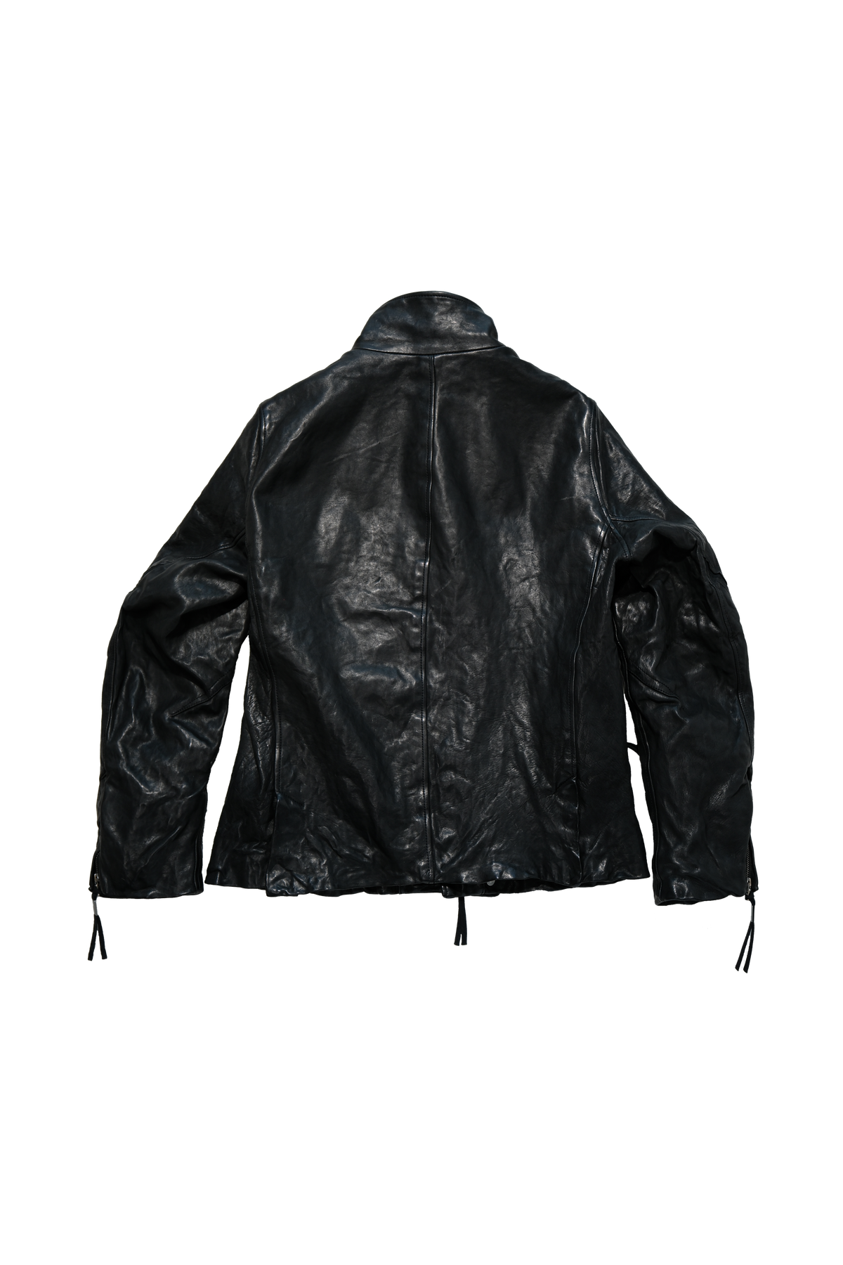 HORSEHIDE CLASP JACKET — back transparent cut-out — ATTEMPT AW26
