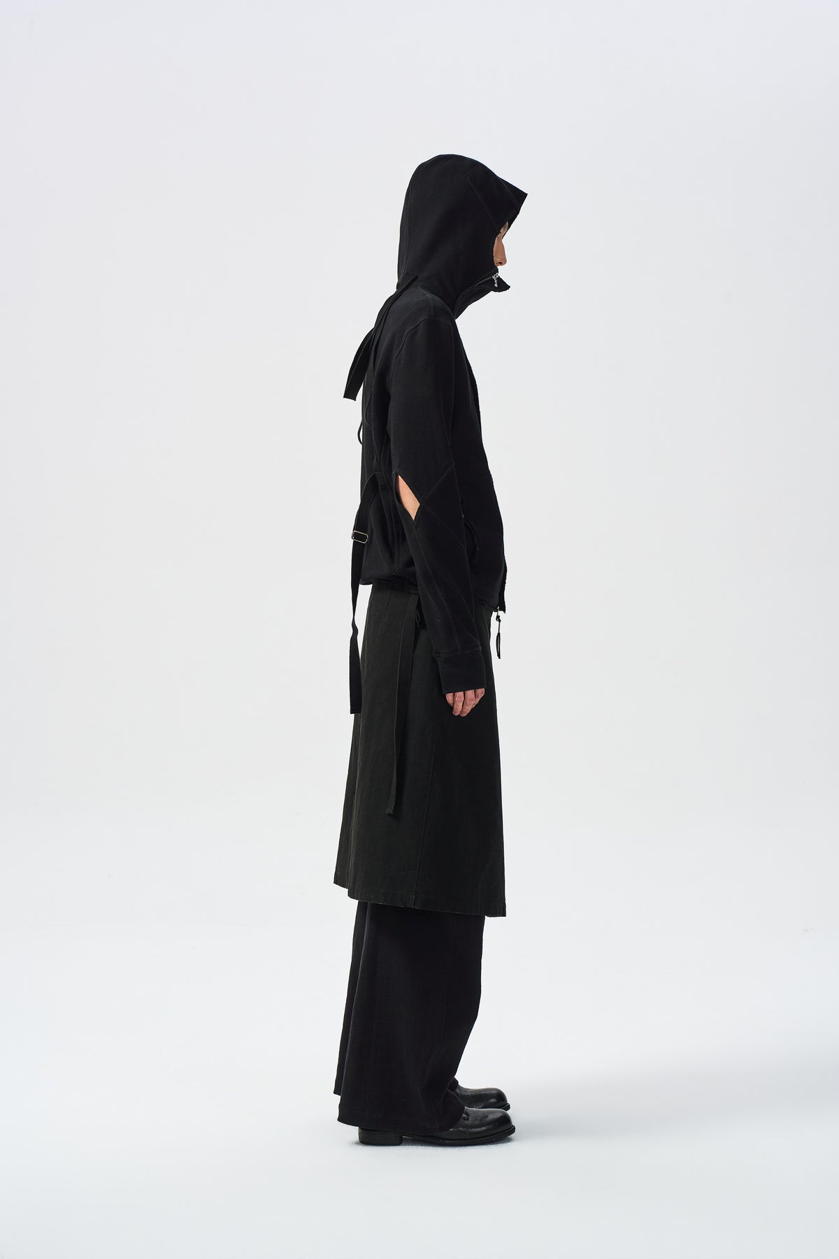 RONE HOODED JACKET — side full view — ATTEMPT AW26