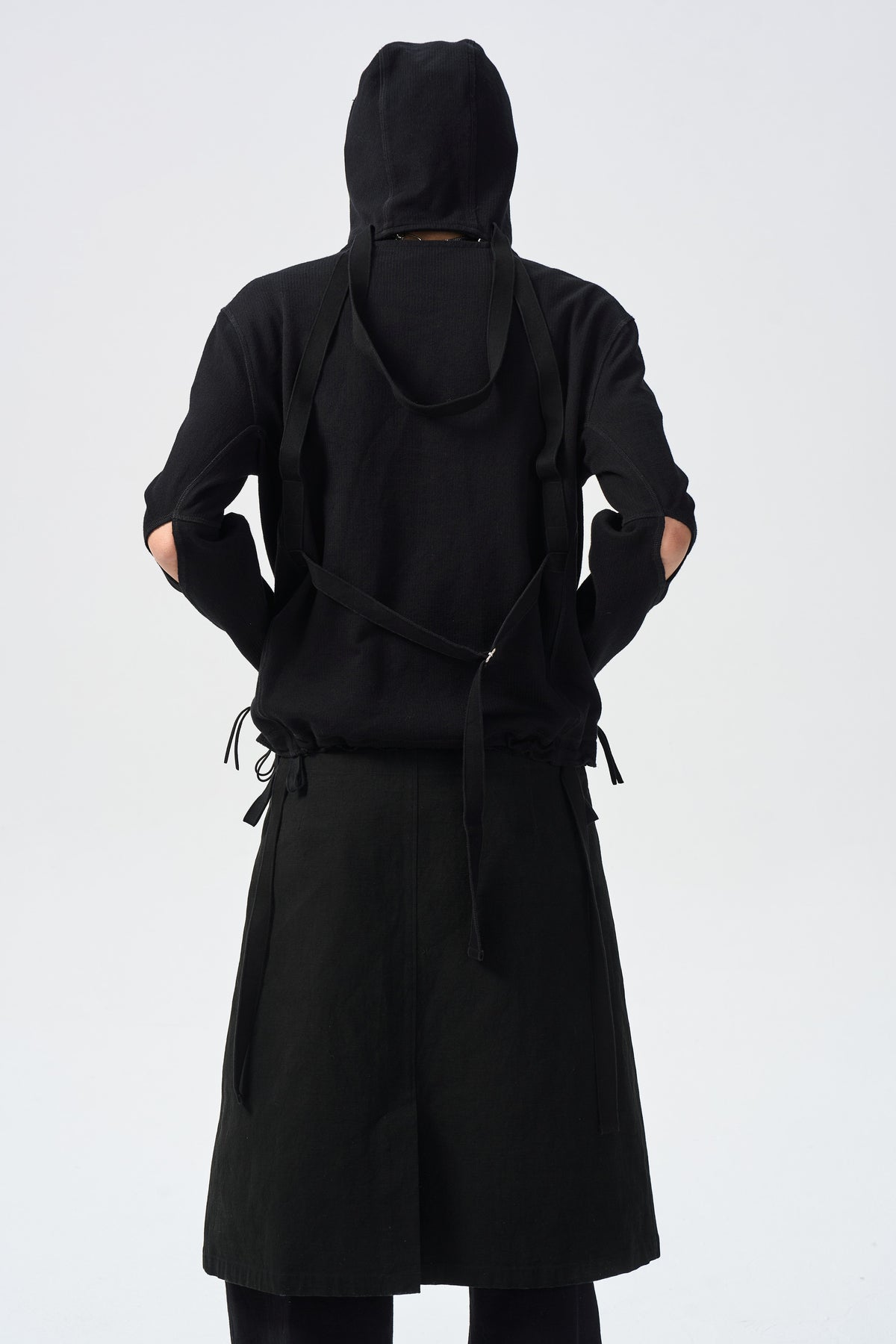 RONE HOODED JACKET — back straps and sleeve openings detail — ATTEMPT AW26
