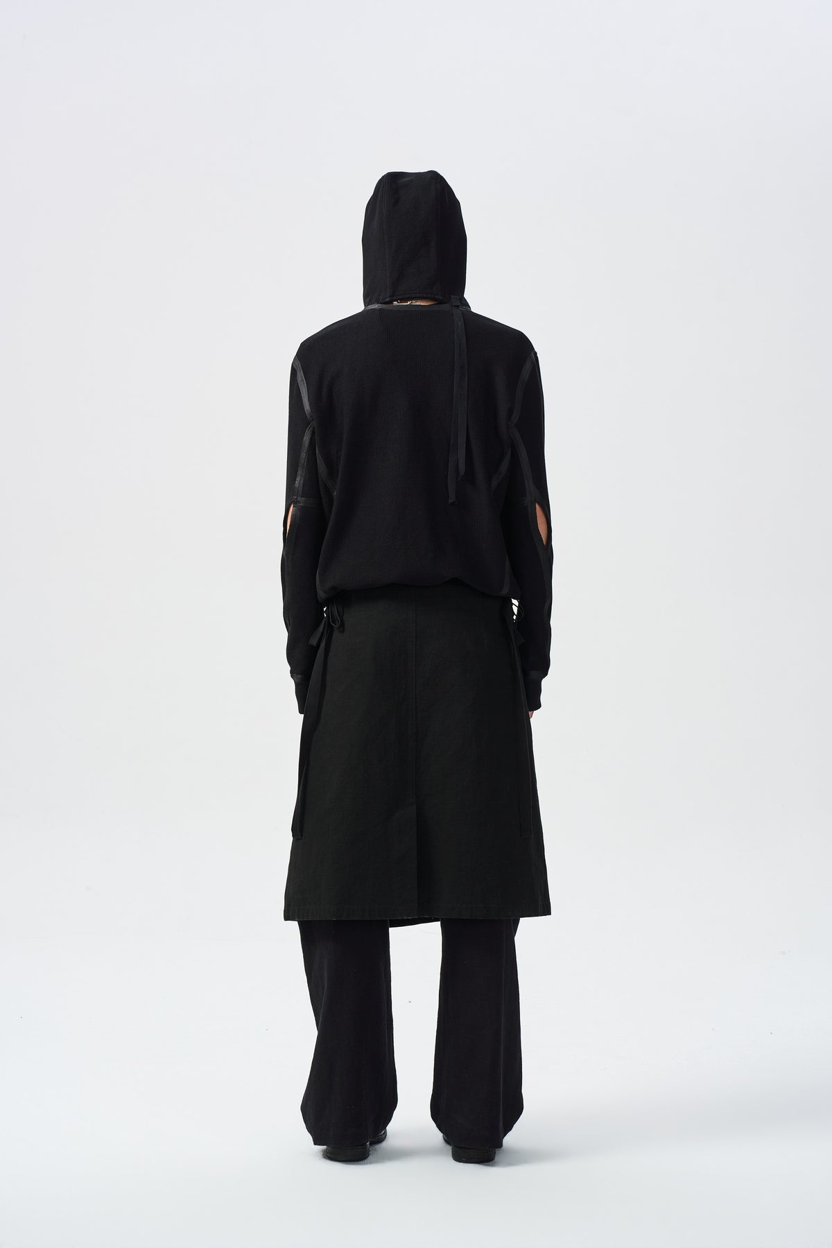 RONE HOODED JACKET — reverse side back full view — ATTEMPT AW26