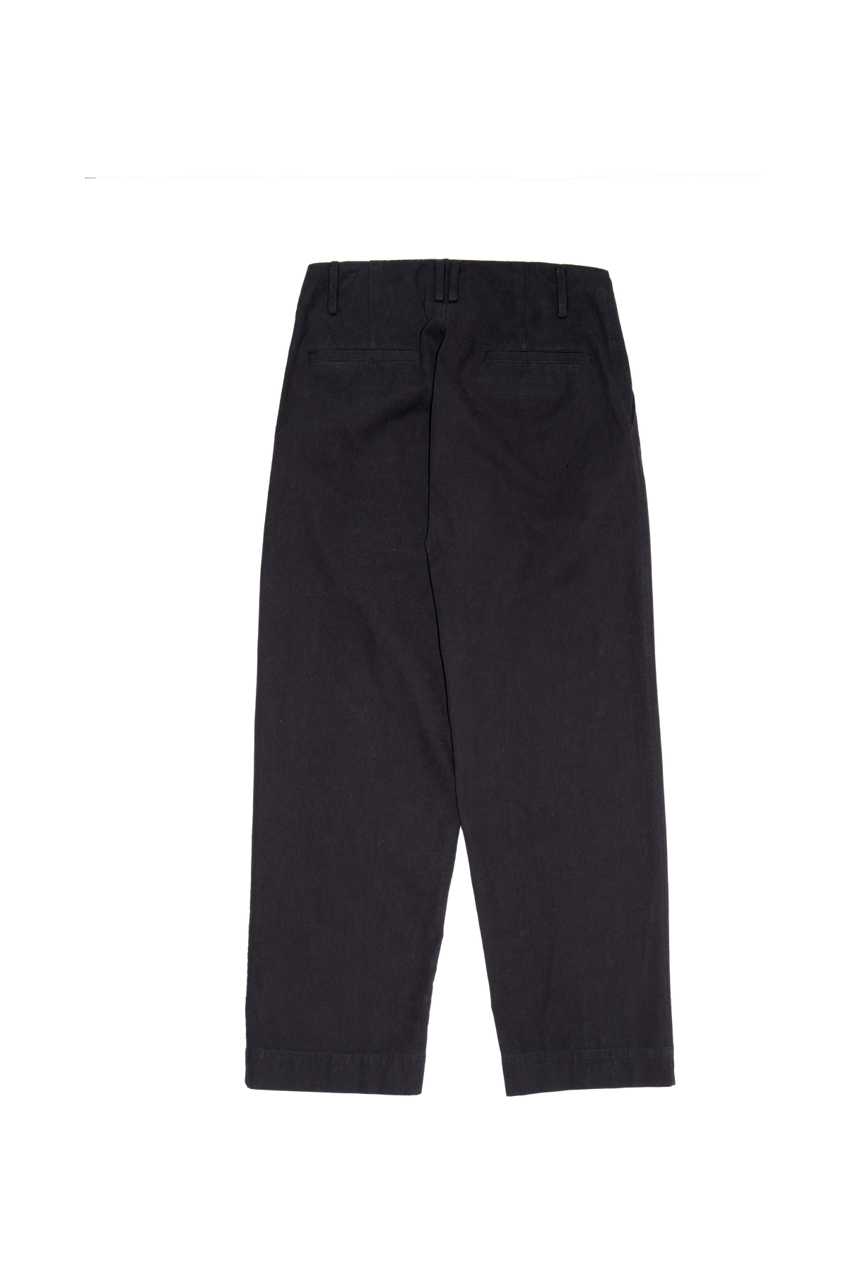 TARN FLAT TROUSERS — back transparent cut-out — ATTEMPT AW26