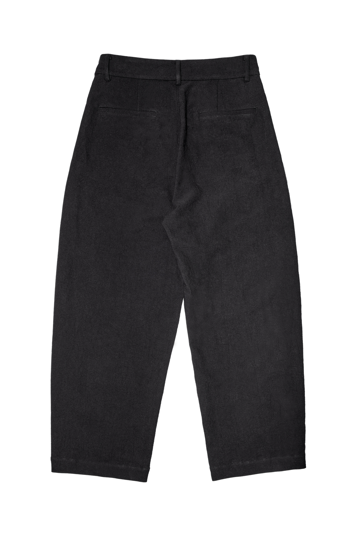 ORNE PLEAT TROUSERS — back transparent cut-out — ATTEMPT AW26