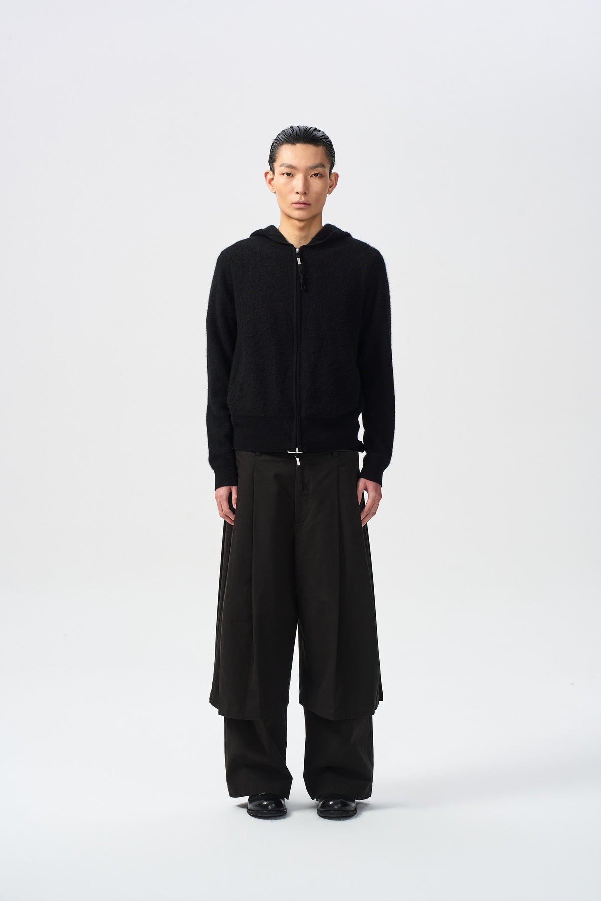 AVEL OVERLAY TROUSERS — front full view — ATTEMPT AW26