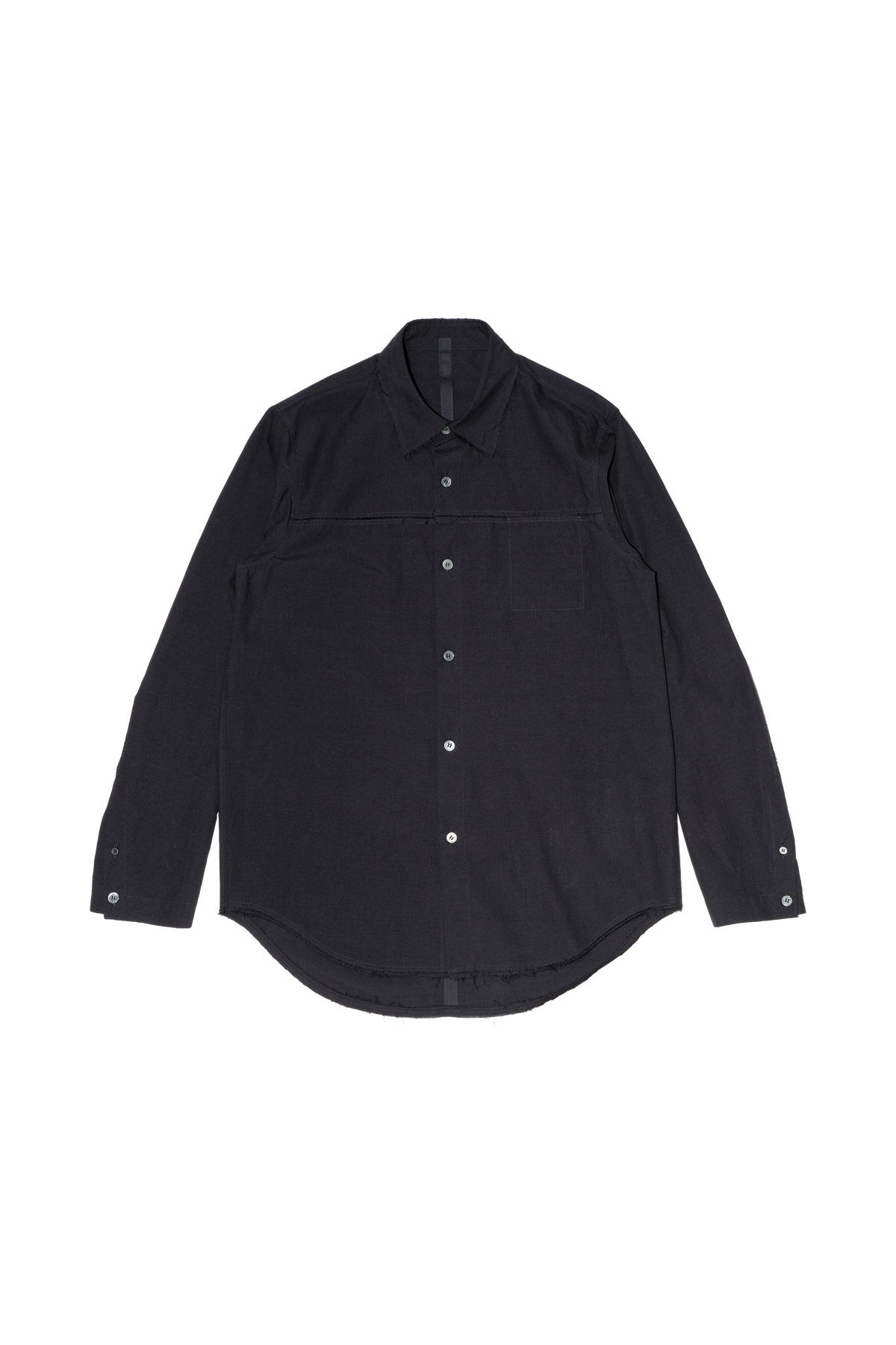 FAULT SEAM SHIRT — front transparent cut-out — ATTEMPT AW26