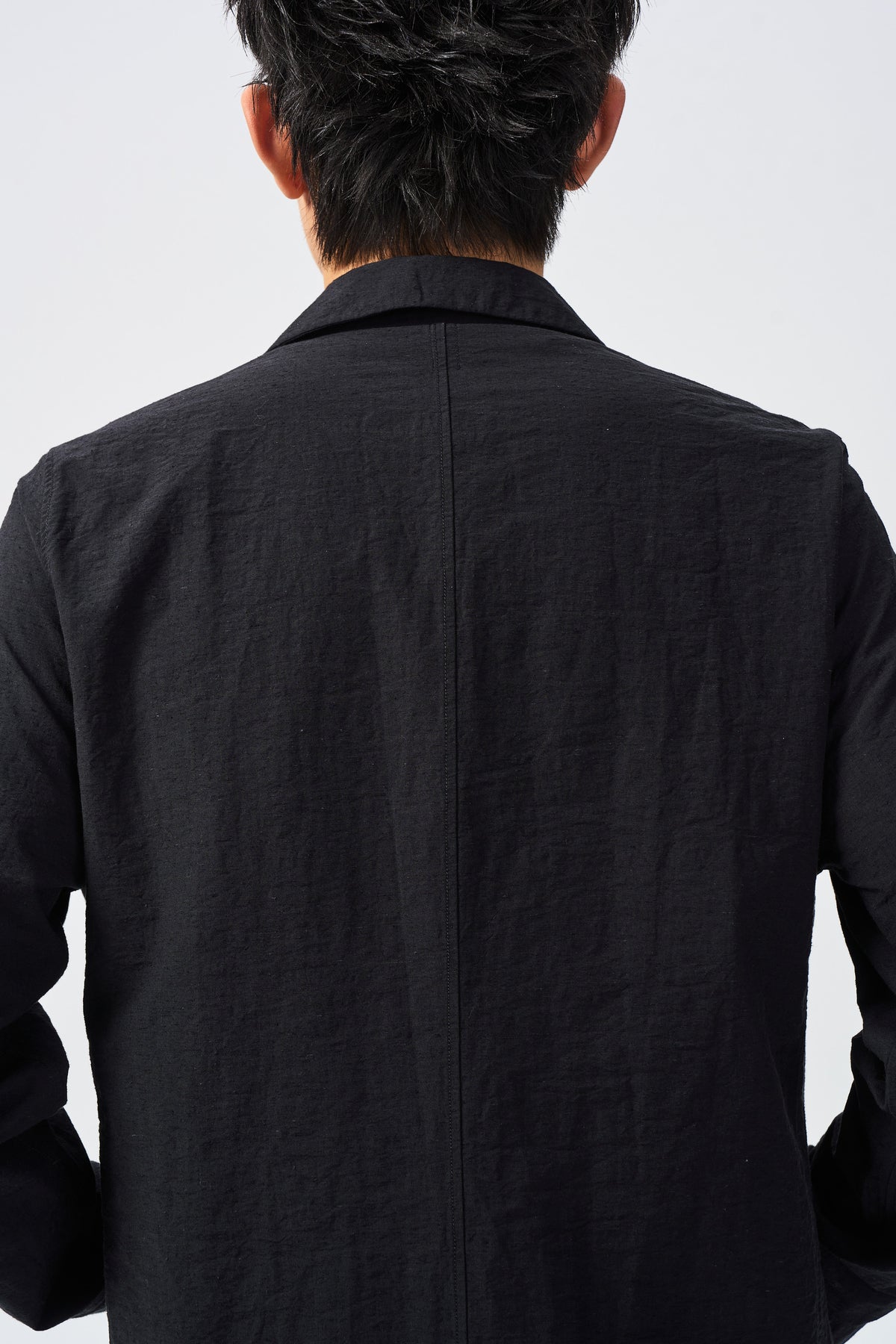 ORNE HIDDEN SHIRT — back yoke and centre seam detail — ATTEMPT AW26