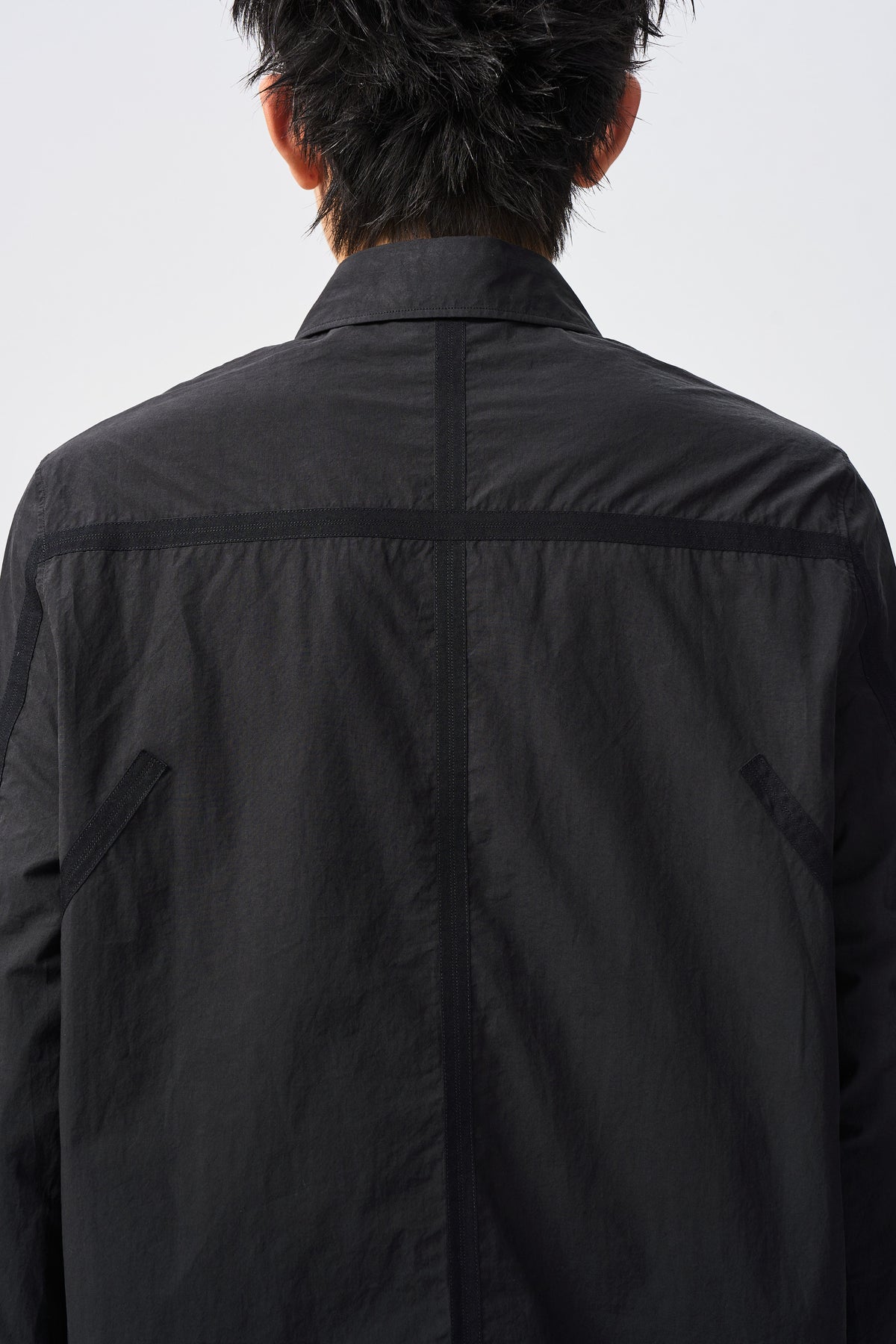 AVEL BOUND SHIRT — back yoke and centre seam detail — ATTEMPT AW26