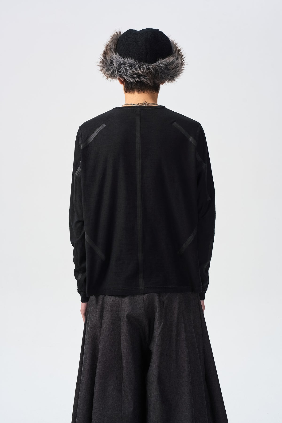 TAPED SEAM LONG SLEEVE — internal back seam tape detail — ATTEMPT AW26