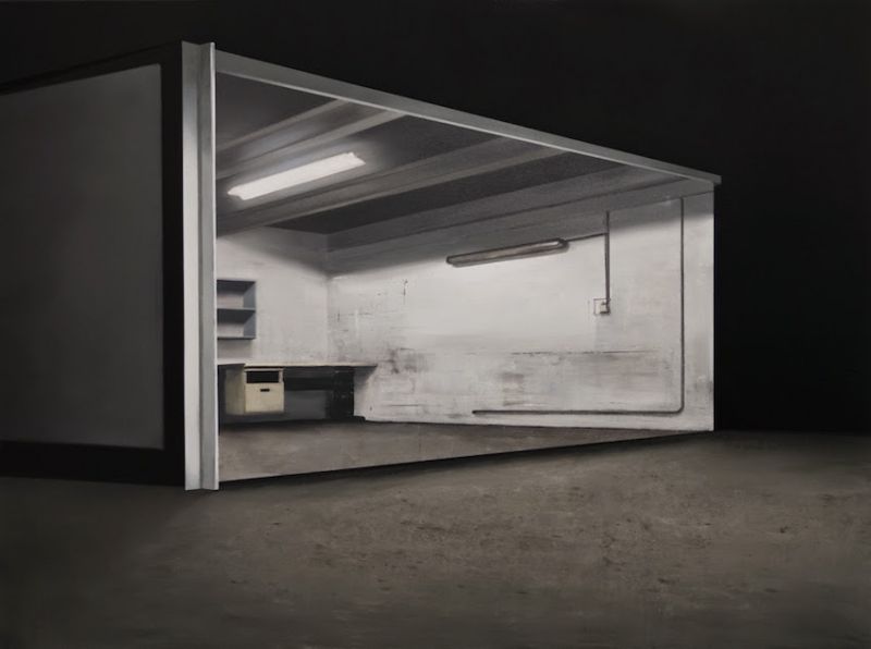 Patrick Cornillet, Ecran — oil on wood